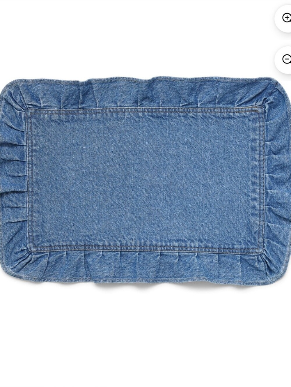 New 6 pk The Pioneer Woman Denim Blue Ruffled Placemats